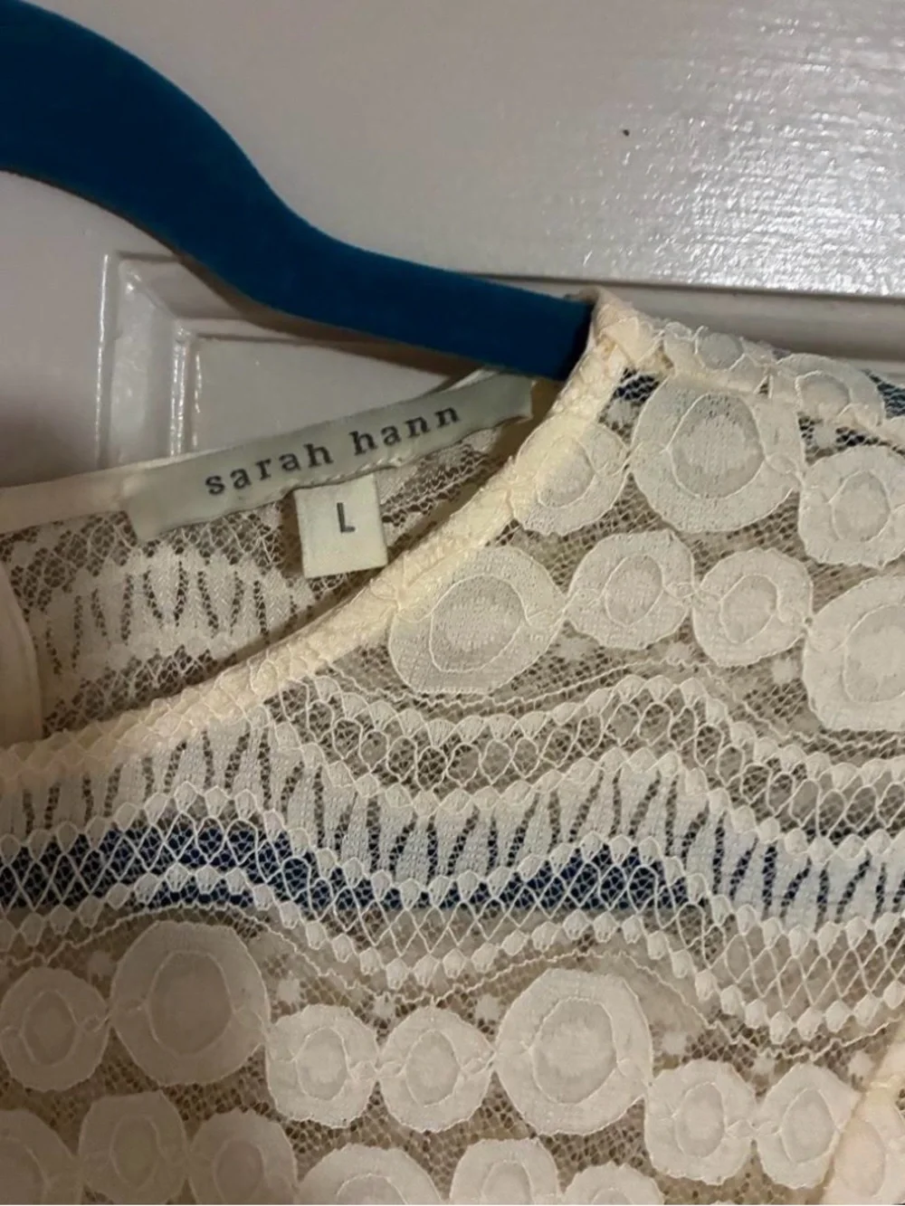 Anthropologie Cream Lace Top